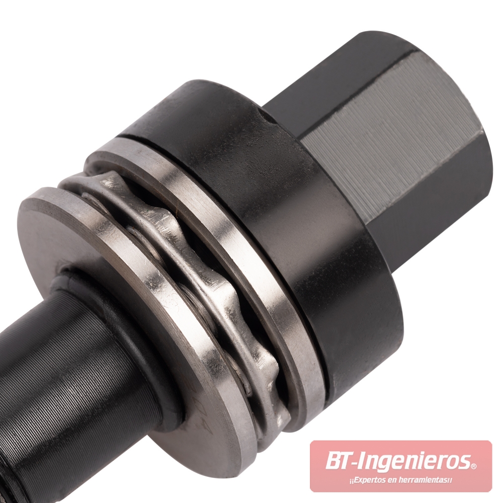 Detalle del rodamiento axial del husillo M20 del set profesional