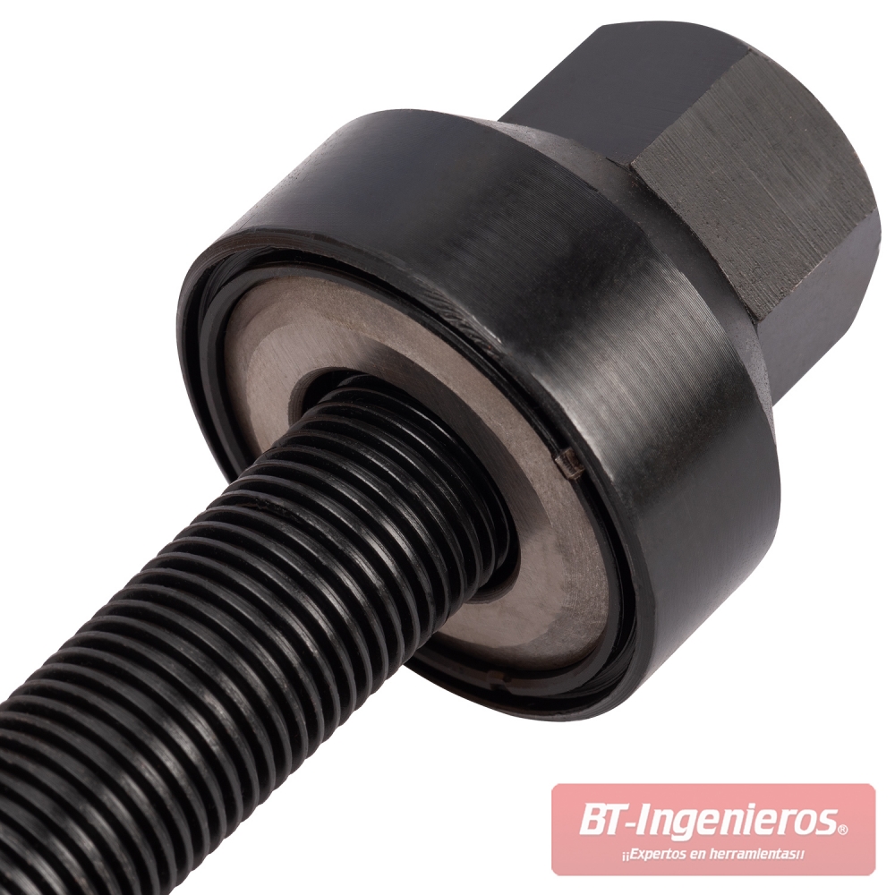 Detalle roscado del husillo de presión con acabado endurecido