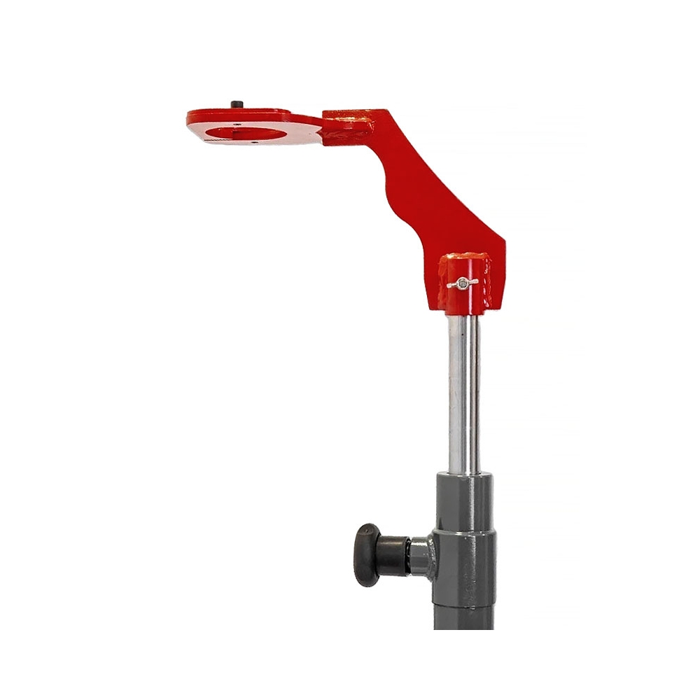 Soporte de puntal MacPherson montado sobre gato de transmisión durante uso