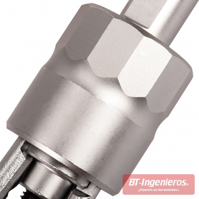 Cabezal giratorio del extractor con ajuste de apertura UP/DOWN