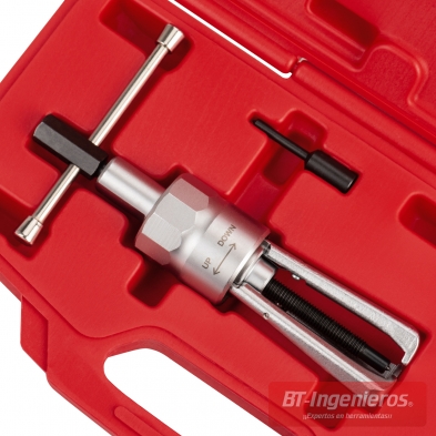 Extractor interior Piramide PRO® colocado en su estuche de transporte