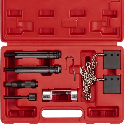 Kit calado distribución VAG 2.5 TDI V6 completo en maletín rojo con útiles organizados