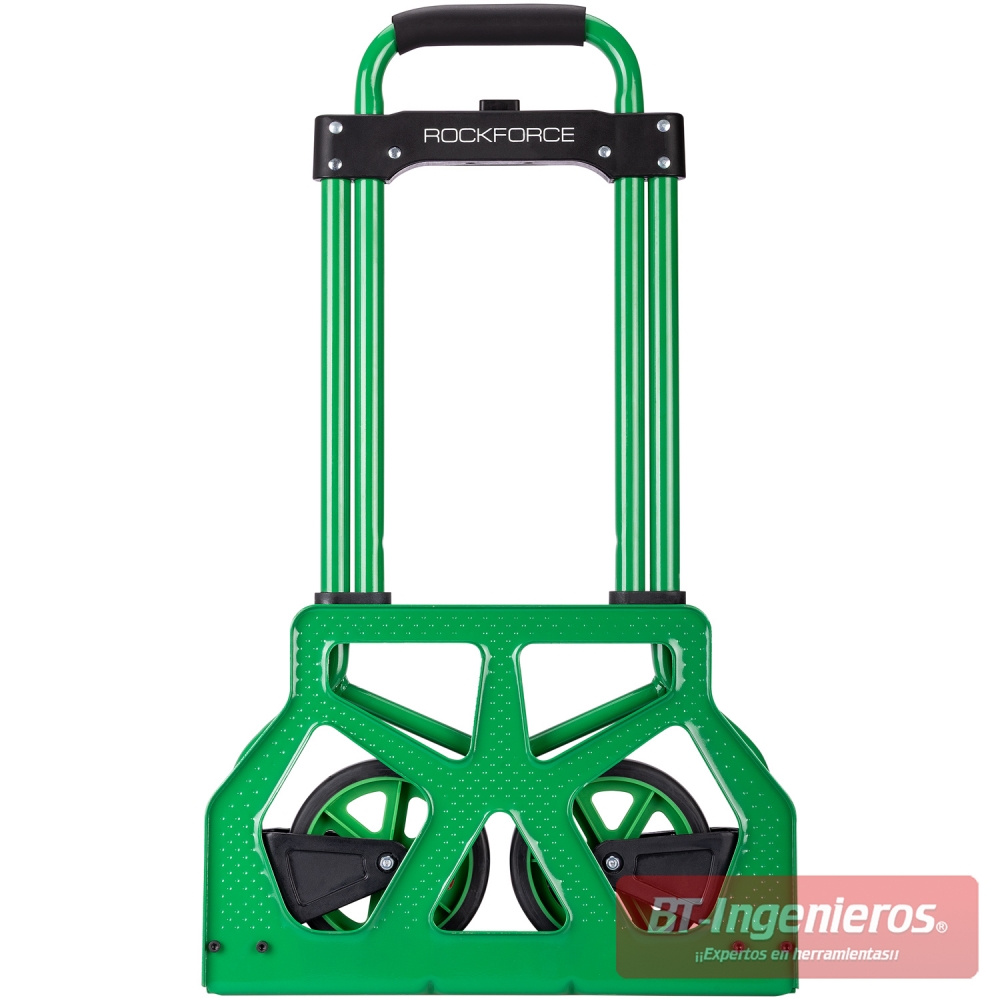 Carro de mano compacto con ruedas de goma y base metálica antideslizante