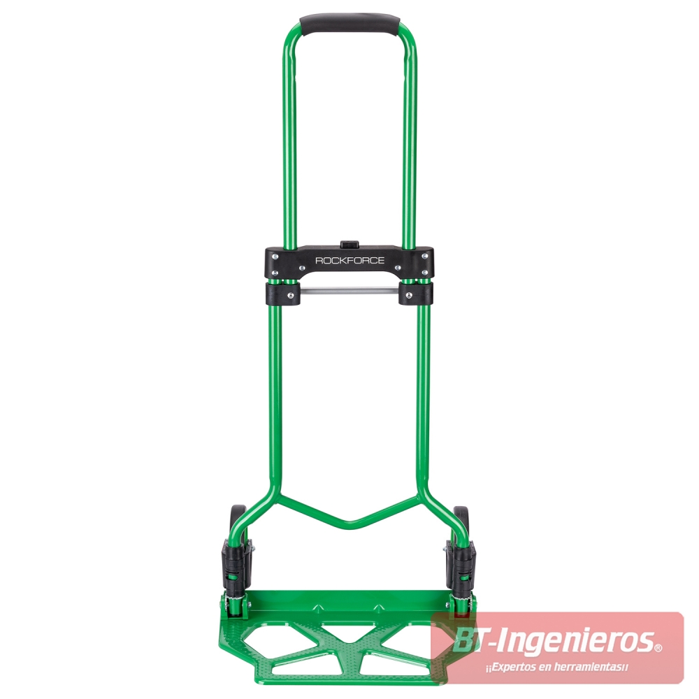 Carro plegable de transporte 90 kg con asa telescópica extendida