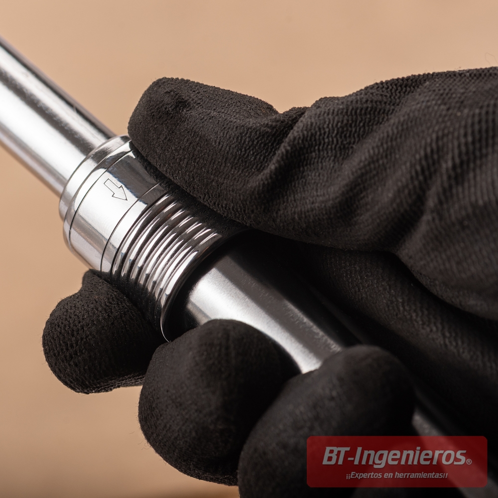 Detalle del mecanismo telescópico roscado de extensión