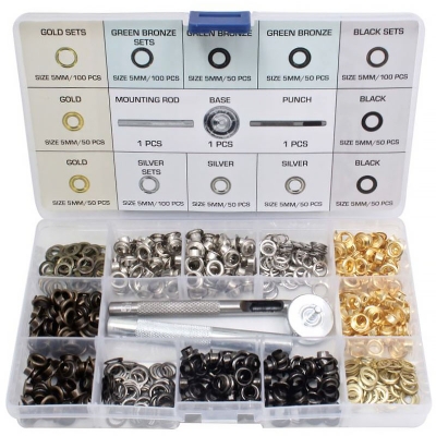 Juego de 400 Ojales Ø5 Mm & Remachadora