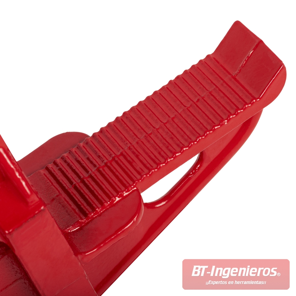 Superficie dentada del apoyo de carga del gato de trinquete