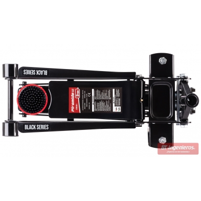 Vista superior del gato hidráulico Piramide Black Series perfil bajo