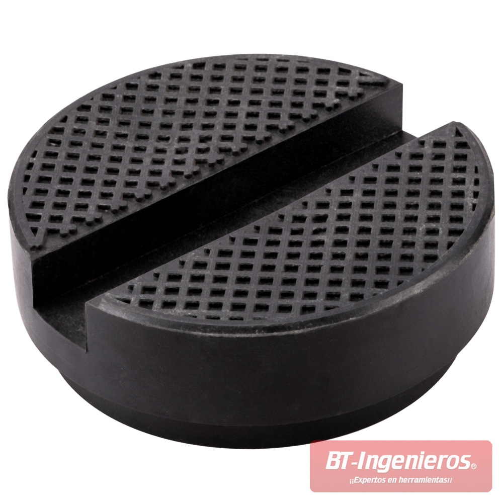 Taco de goma antideslizante con ranura para gatos hidráulicos