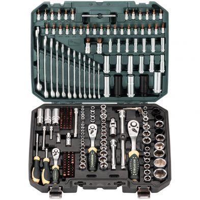 Maletín de herramientas Rockforce profesional 216 piezas abierto