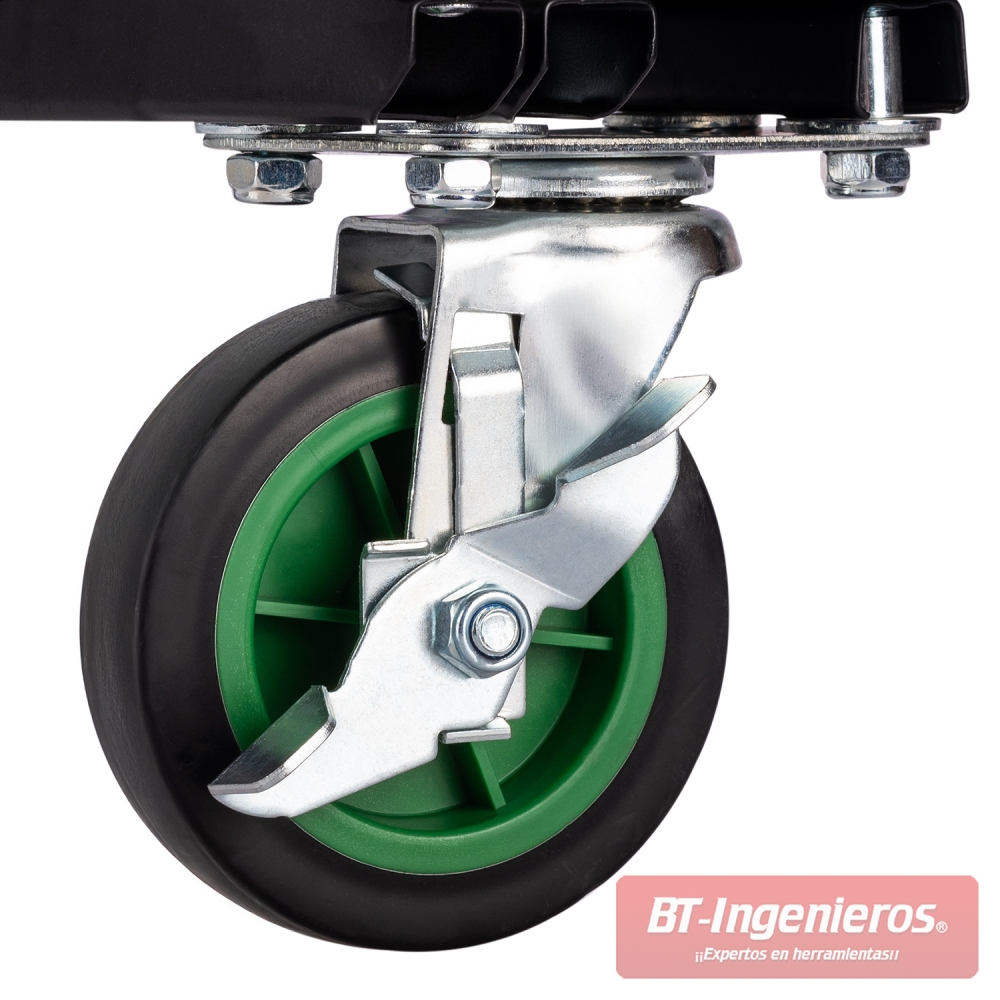 BT Ingenieros rueda con freno del carro de plataforma plegable 150 kg