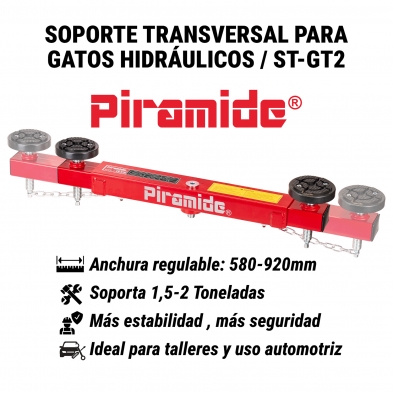 Vista general del soporte transversal Piramide ST-GT2 para talleres