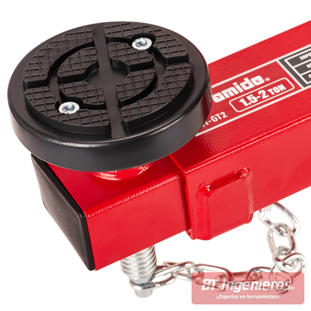 Soporte Piramide ST-GT2 con platos de goma y cadenas de seguridad