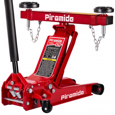 Pack gato hidráulico 3T perfil bajo con soporte transversal Piramide ST-GT2