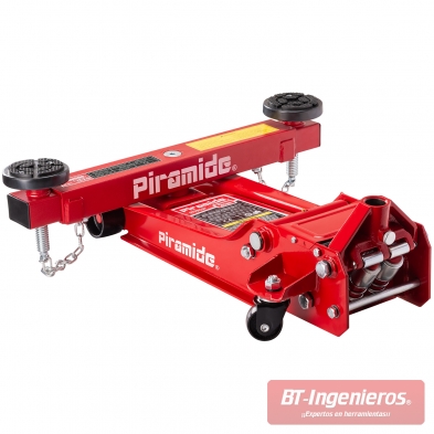 Gato hidráulico perfil bajo 3 toneladas Piramide con chasis reforzado