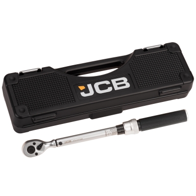 Llave dinamométrica JCB 3/8 10–60 Nm con maletín rígido profesional.