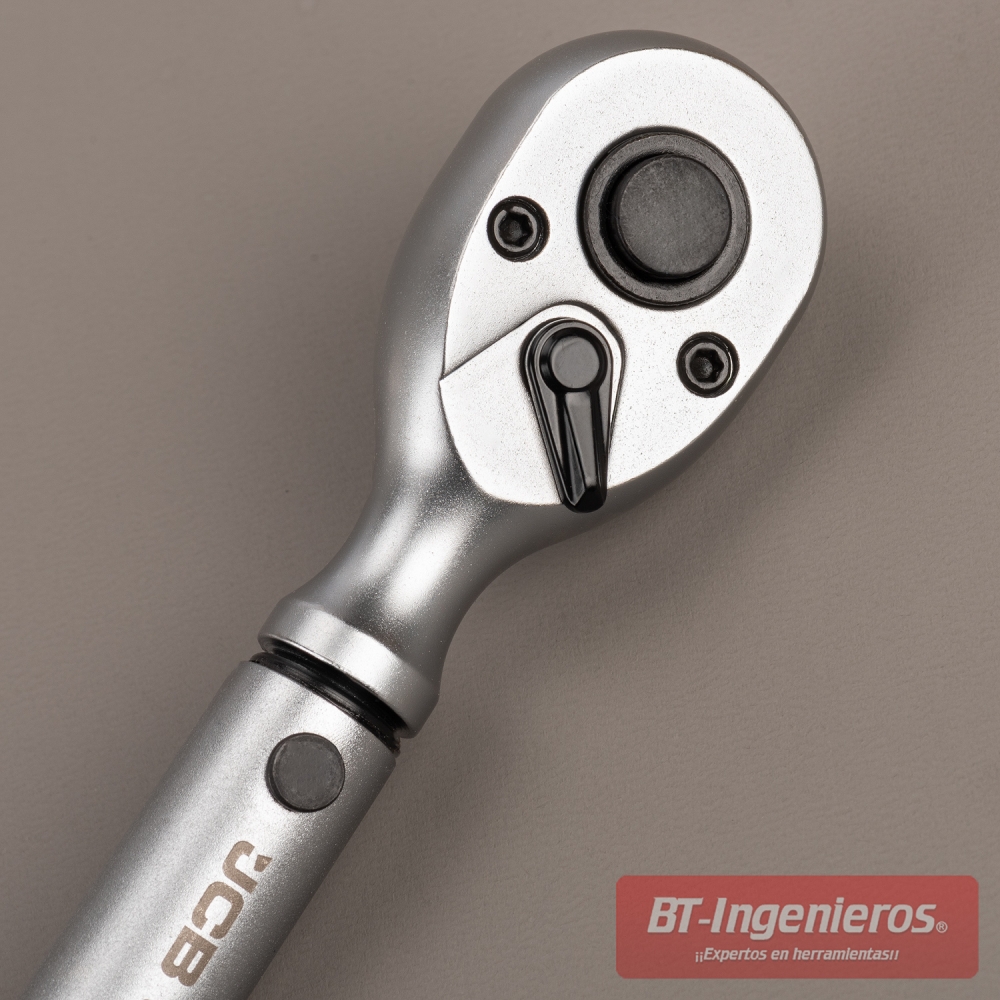 Cabezal de trinquete 72 dientes con cuadradillo 3/8 y liberación rápida JCB.