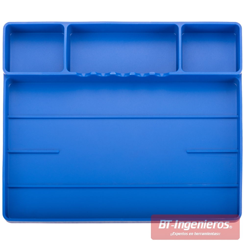 Set de bandejas de silicona para cajón de carro de taller con cubeta magnética.