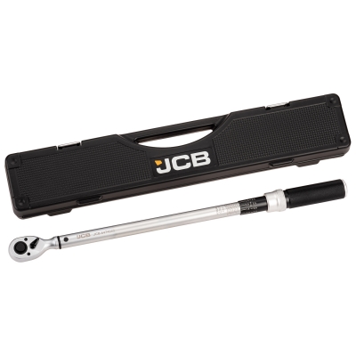 Llave dinamométrica JCB 1/2 pulgada 60–330 Nm con certificación ISO 6789.