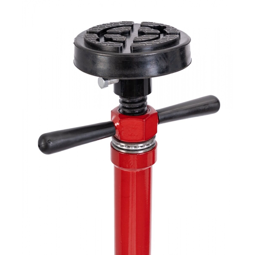 Detalle del plato superior con goma antideslizante en soporte alto regulable 750 kg.