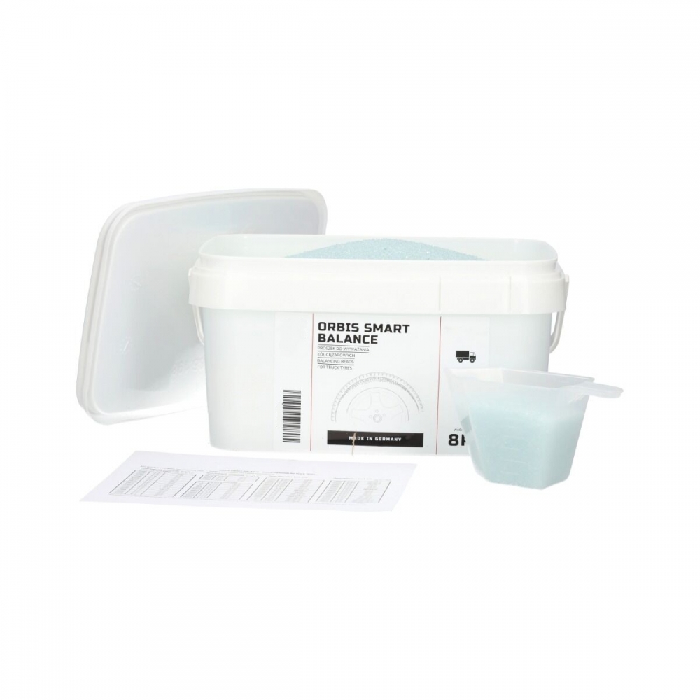 Polvo equilibrado para ruedas de camión Orbis Smart Balance 8 kg fabricado en Alemania.