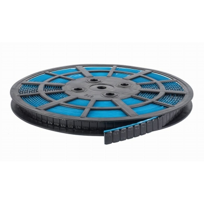 Carrete de 6 kg con contrapesos adhesivos color negro Slim de 5 g para equilibrado de llantas.