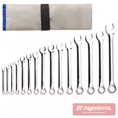 estuche organizador llaves combinadas 15 piezas