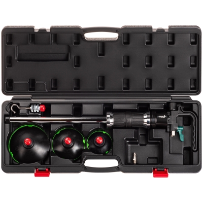kit sacabollos neumático por vacío con ventosas y martillo de inercia en maletín