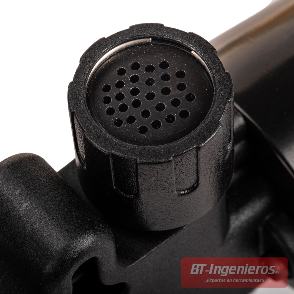 entrada de aire comprimido en sacabollos neumático