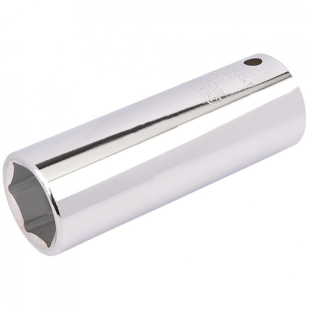 Llave de vaso larga 22 MM hexagonal 1/2" para inyectores diésel | Draper Expert