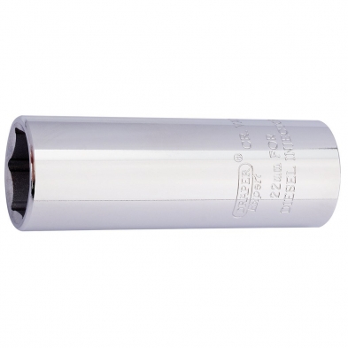 Llave de vaso larga 22 MM hexagonal 1/2" para inyectores diésel | Draper Expert