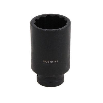 Vaso de impacto de acero cromo molibdeno de 36 mm y 12 caras.