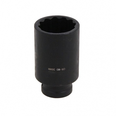 Vaso de impacto de acero cromo molibdeno de 36 mm y 12 caras.