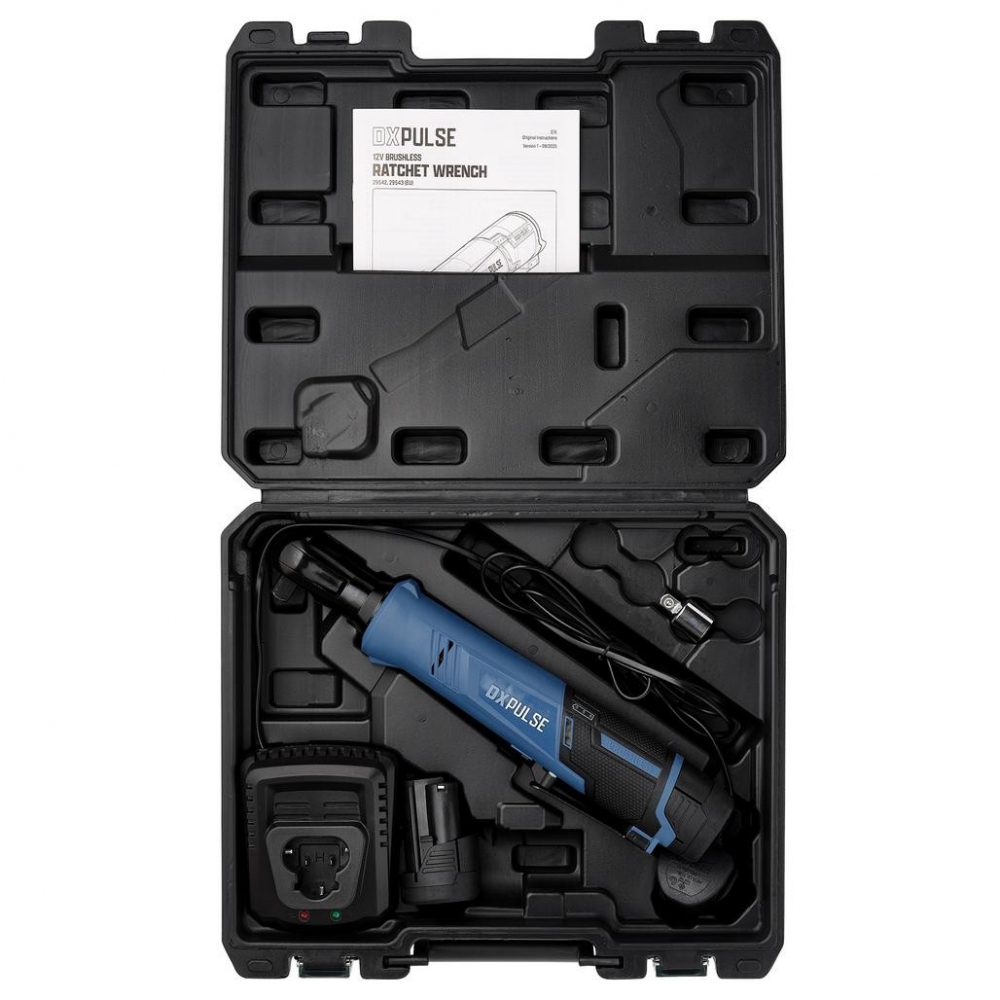 Llave de carraca a batería de 1/2" con 2 Baterías + cargador