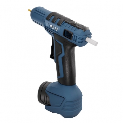 Pistola de silicona caliente a batería con luz led de trabajo.