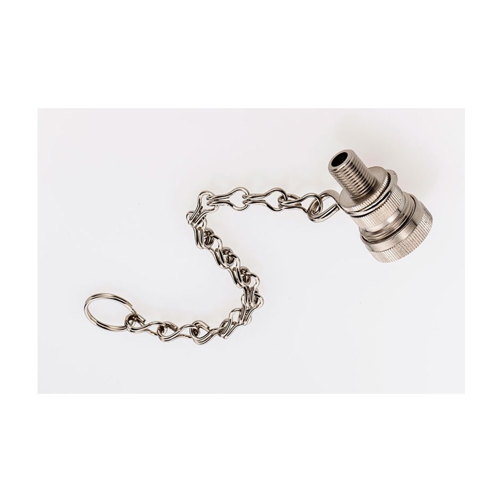 Adaptador de válvula Schrader (VG5) a Dunlop con cadena de seguridad.