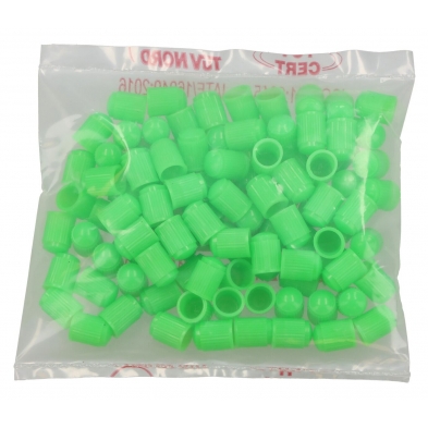 Bolsa de 100 unidades tapones para válvulas de plástico.