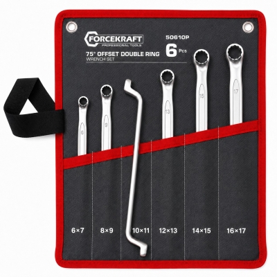 Juego de 6 llaves acodadas 75° doble estrella | 6 a 17 mm