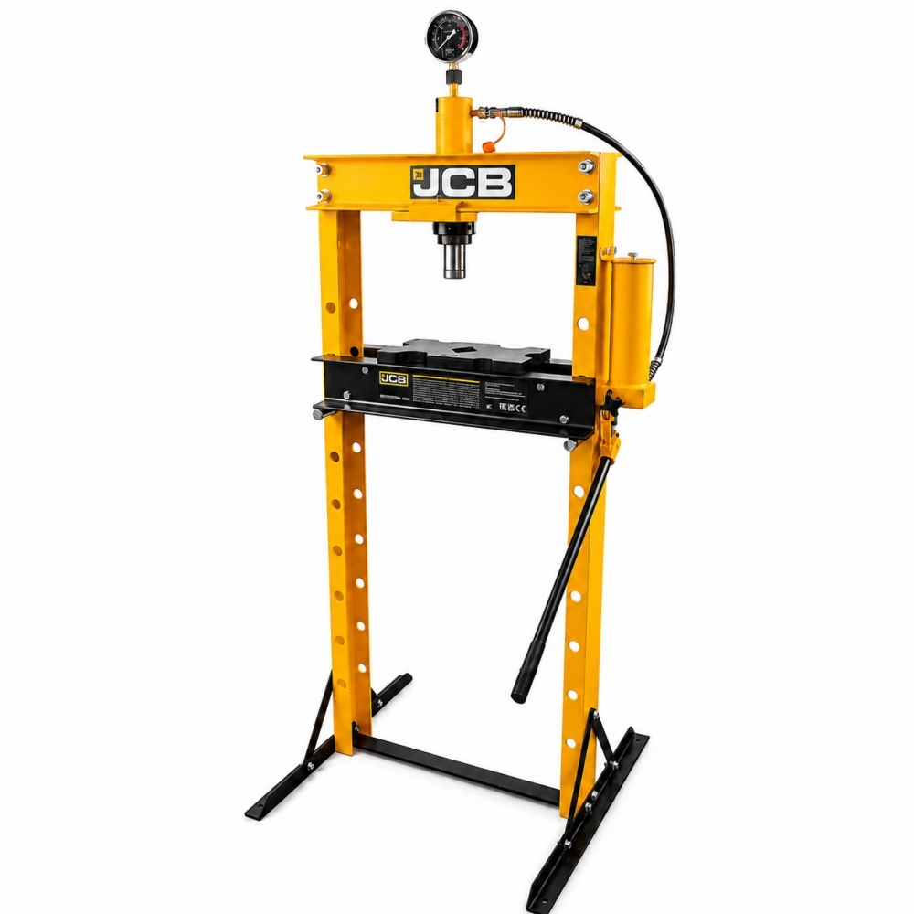 Prensa hidráulica 20 toneladas 💪JCB💪 | Manual con manómetro