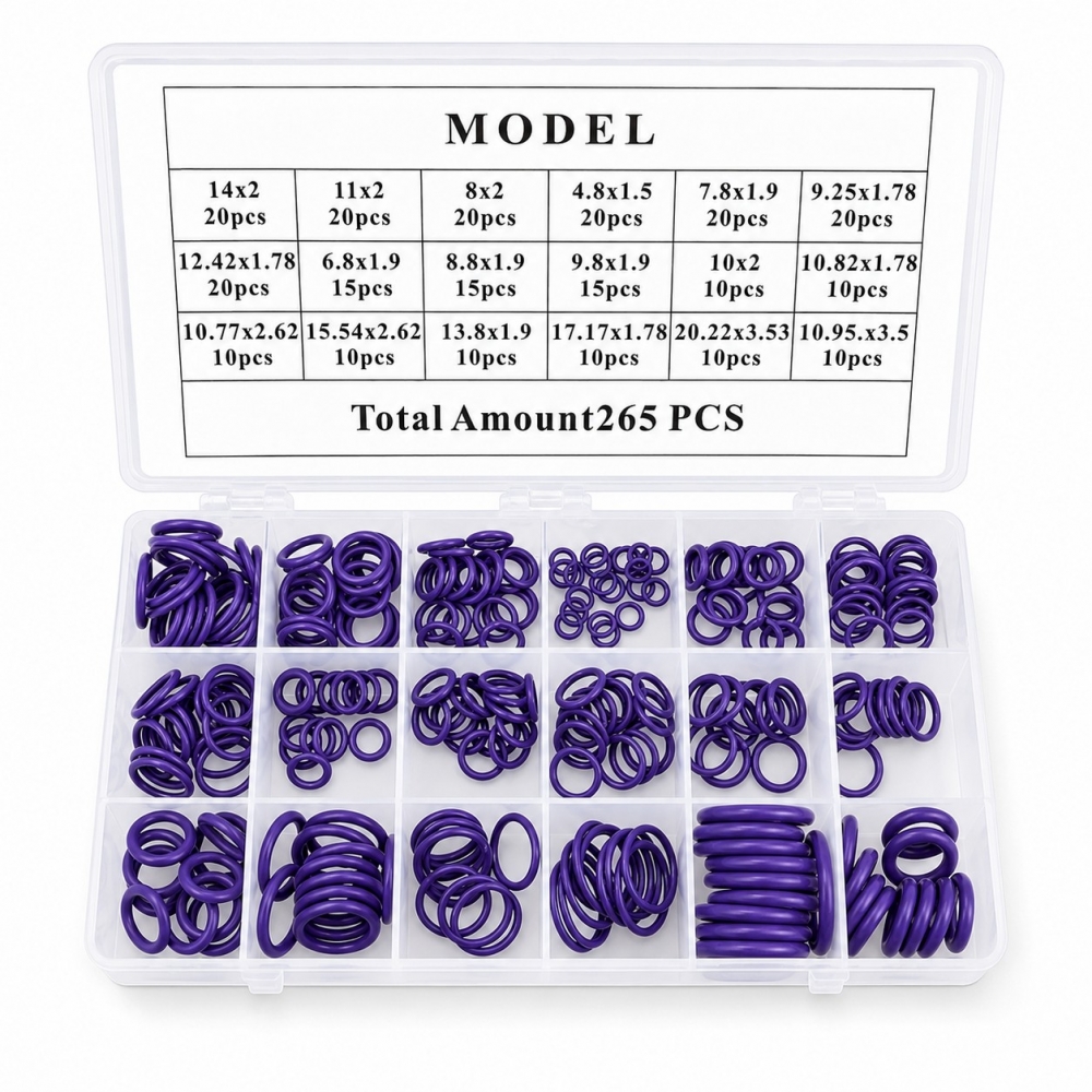 Kit de juntas tóricas para circuitos de aire acondicionado| Kit 265 piezas