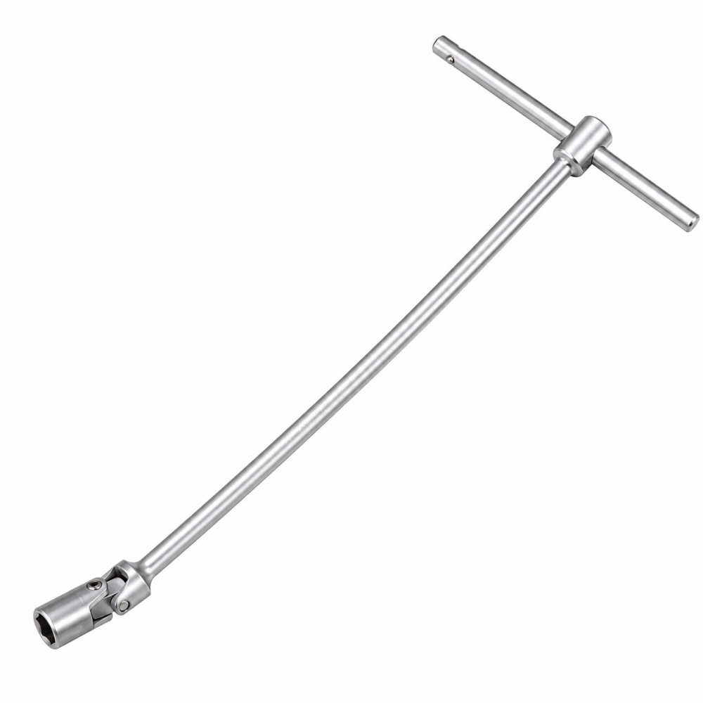 Llave con mango en T deslizante con vaso articulado 13 mm.