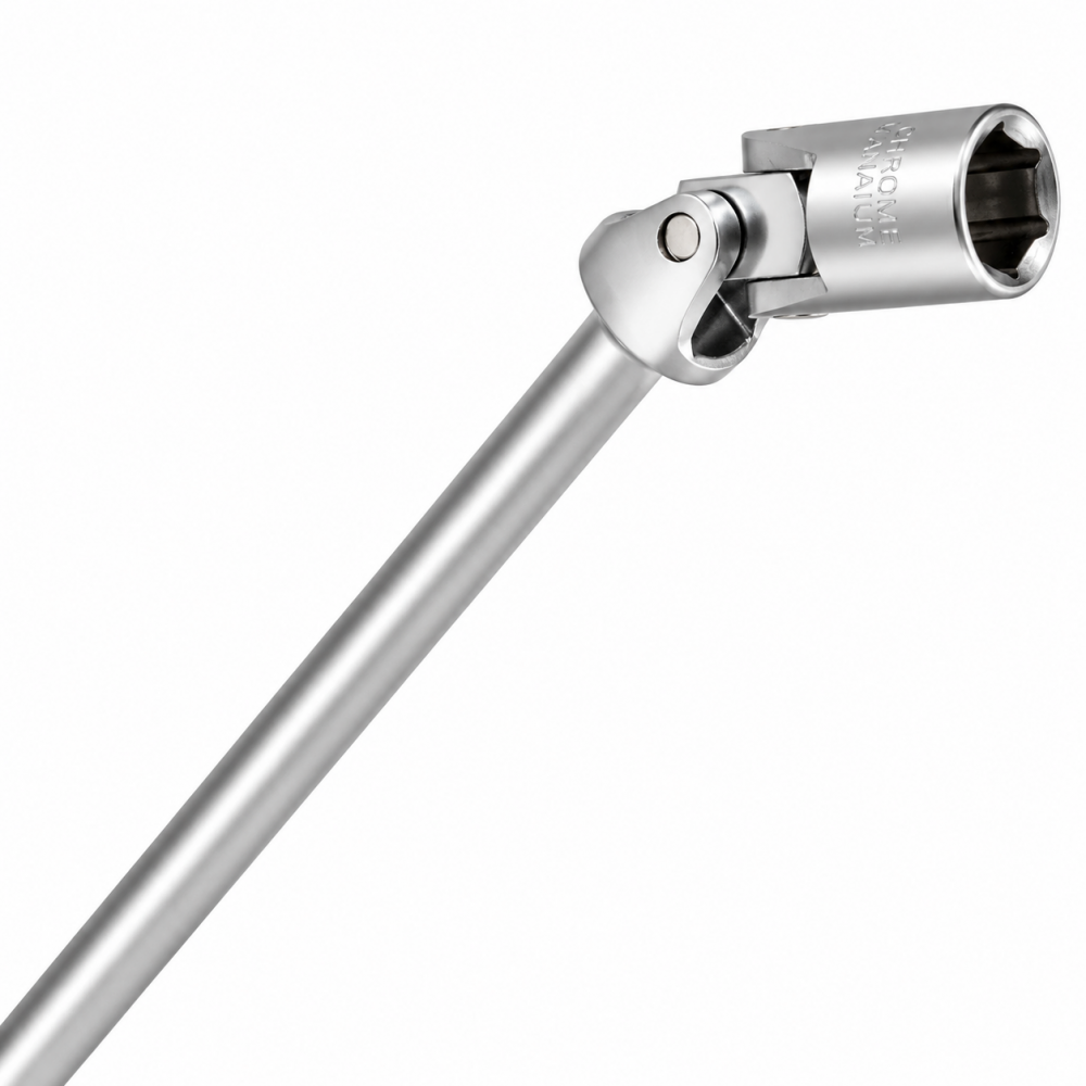 Rótula universal con ángulo de trabajo de hasta 60°.