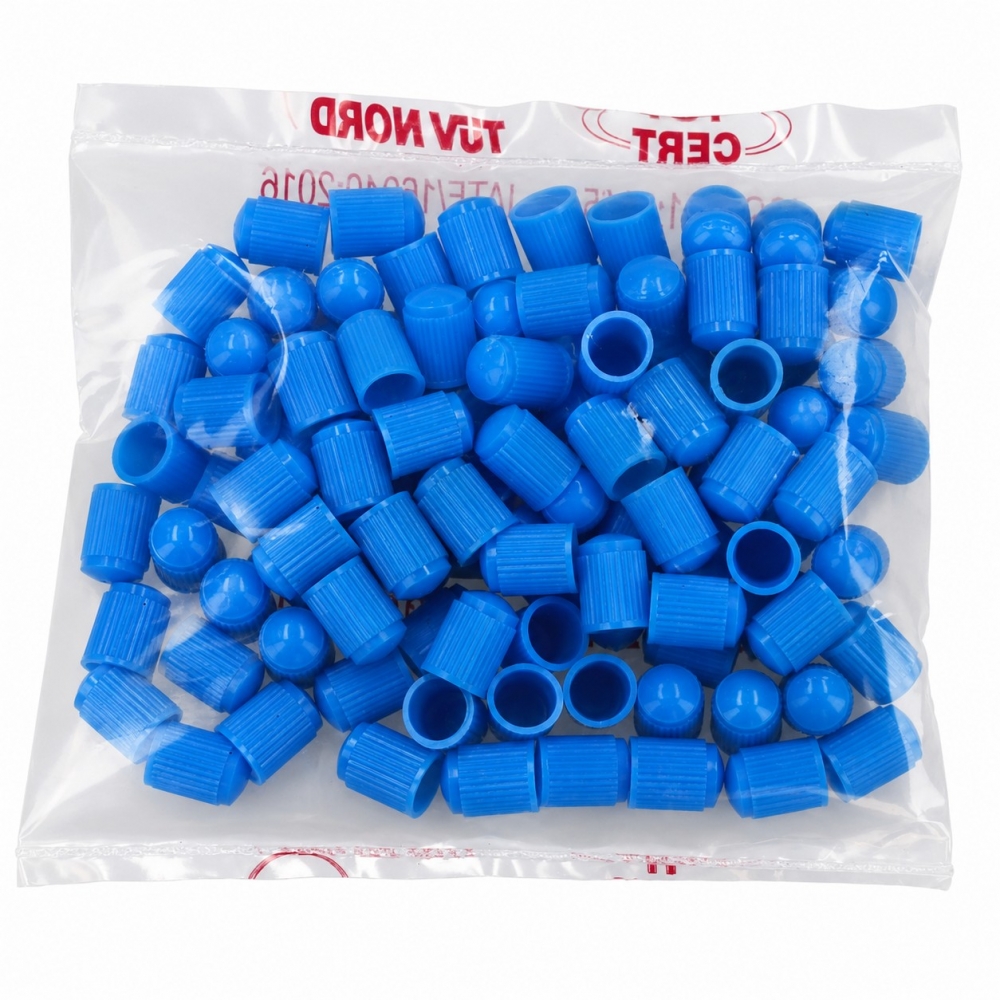 Tapones de válvula azules|Bolsa 100 uds | Coche y camión.