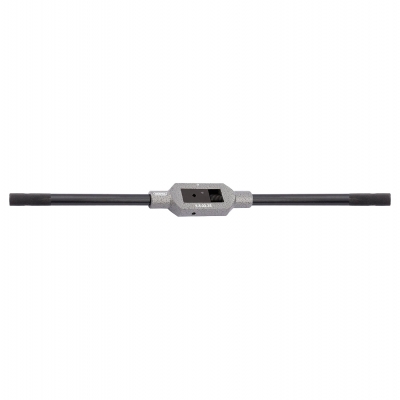 Vista frontal del portamachos de barra para machos de roscar grandes con cuerpo central ajustable