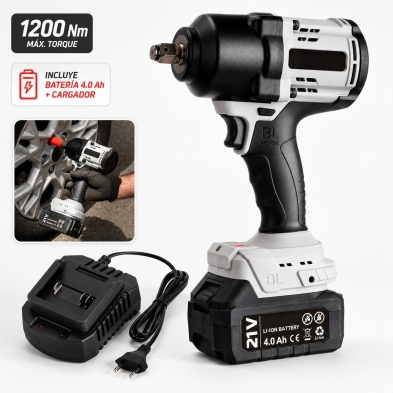 Pistola de Impacto a Batería 1/2” 1200 Nm Brushless | 4.0 Ah