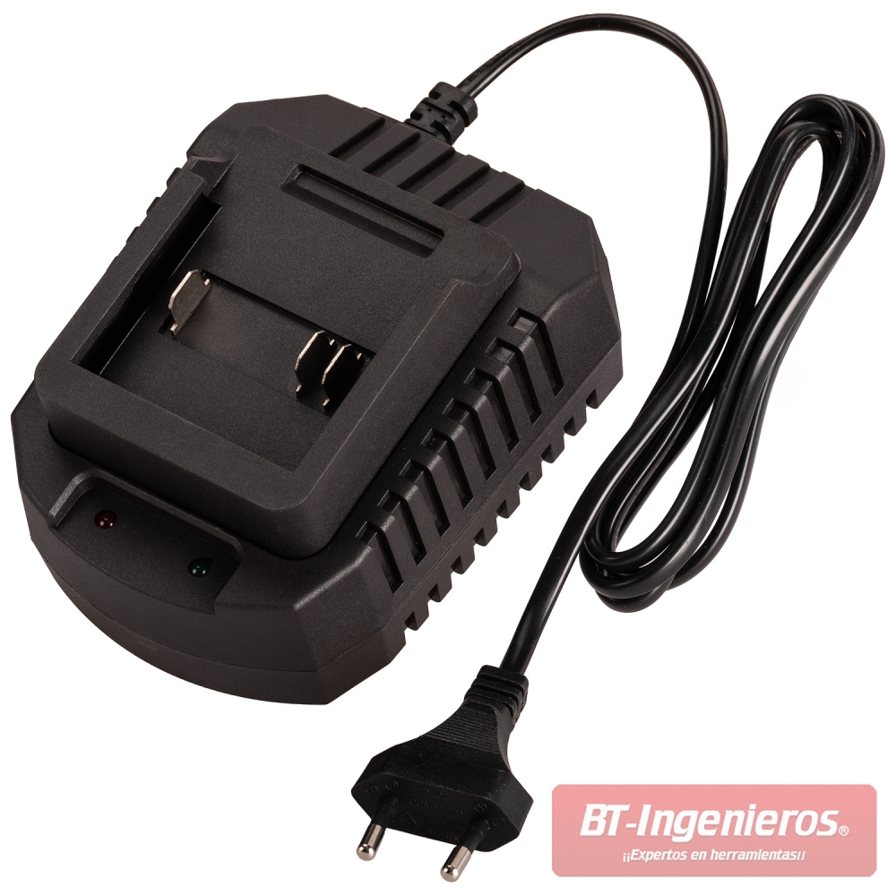 Cargador para batería de 21 V incluido con la pistola de impacto profesional.