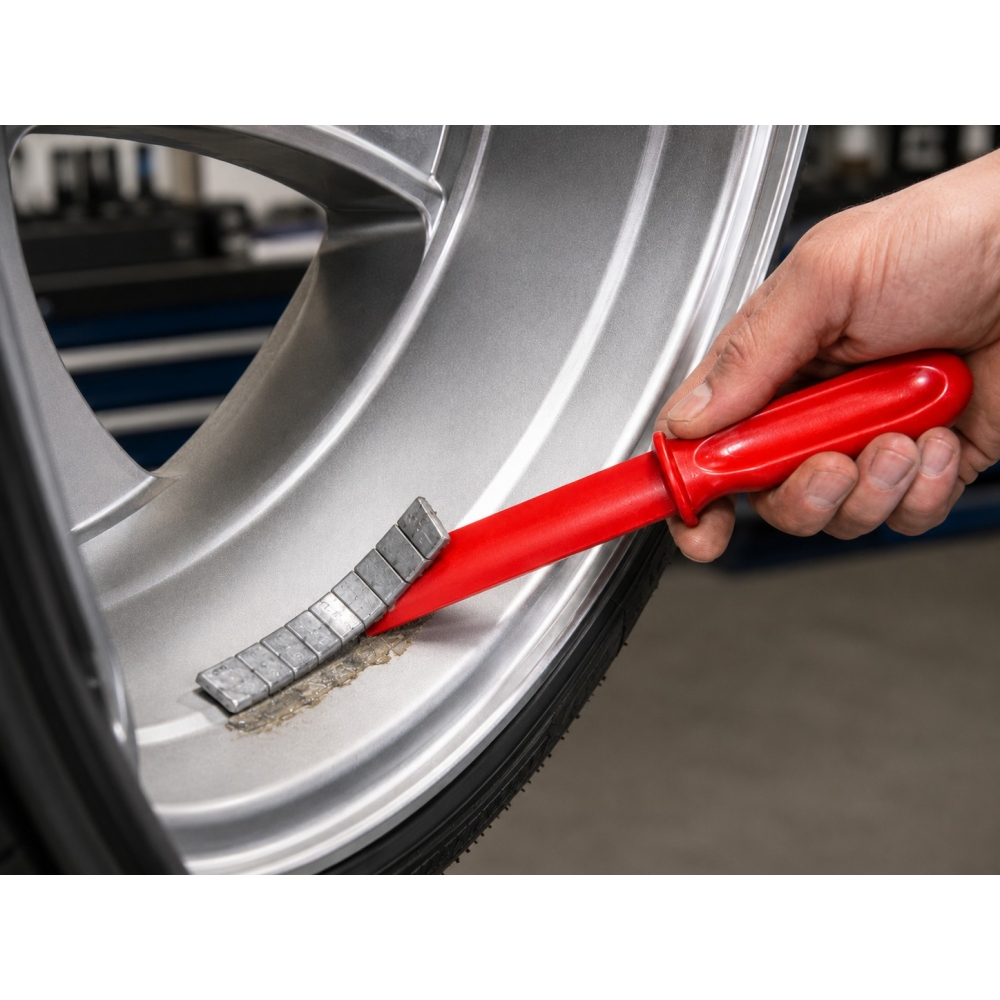 Raspador de contrapesos adhesivos para llantas  | Plástico -  225 Mm