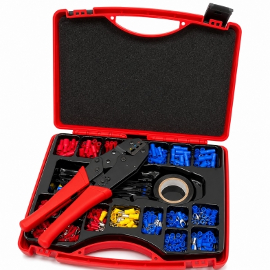 Kit de Crimpadora & Terminales Aislados | 552 Piezas
