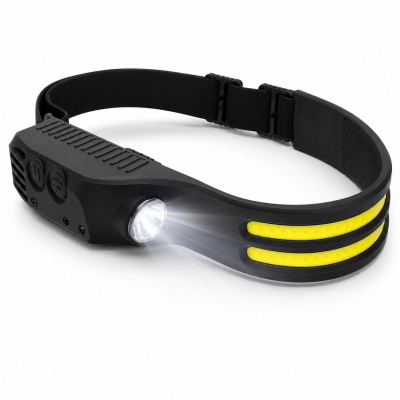 Lámpara de cabeza LED COB recargable con sensor de movimiento. 350 Lúmenes