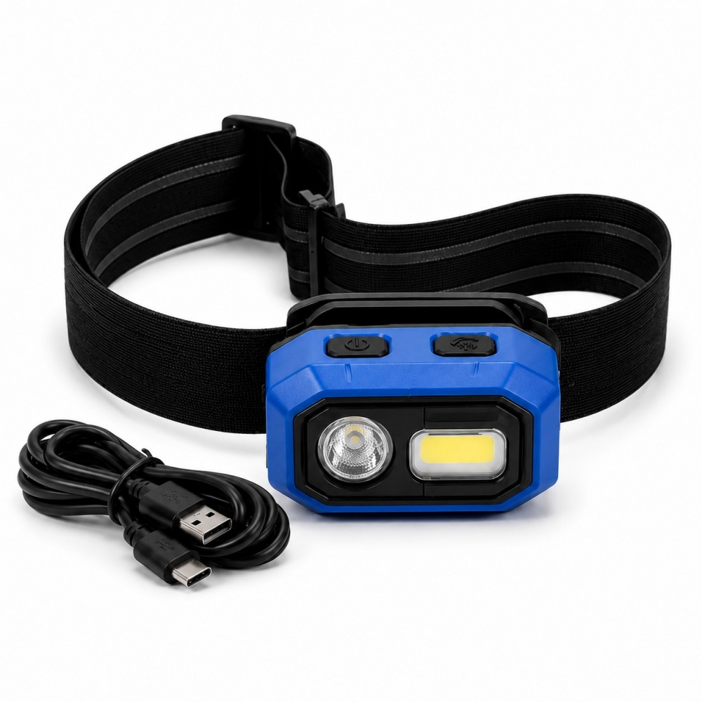 Lámpara frontal COB LED 480 Lúmenes | Recargable.